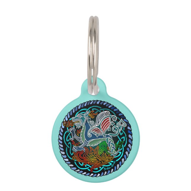 Dragon celtique ペット　ネームタグ (正面)