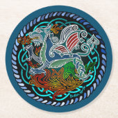 Dragon celtique ラウンドペーパーコースター (正面)