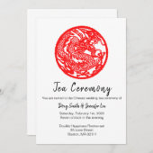 Dragon Chinese Wedding Tea Ceremony Invitation 招待状 (正面/裏面)