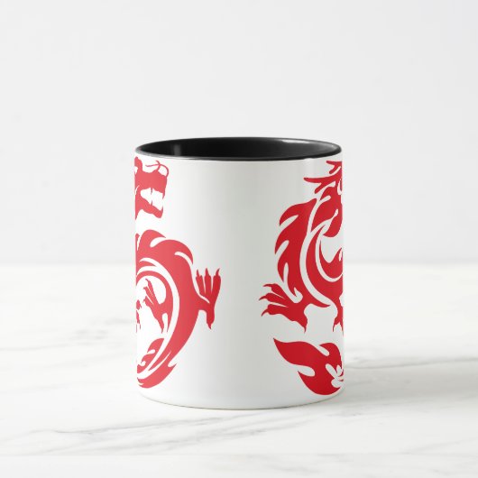 Dragon chinois rouge マグカップ (中央)
