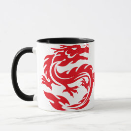 Dragon chinois rouge マグカップ