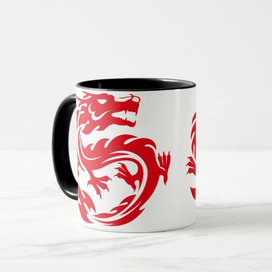 Dragon chinois rouge マグカップ (正面左)