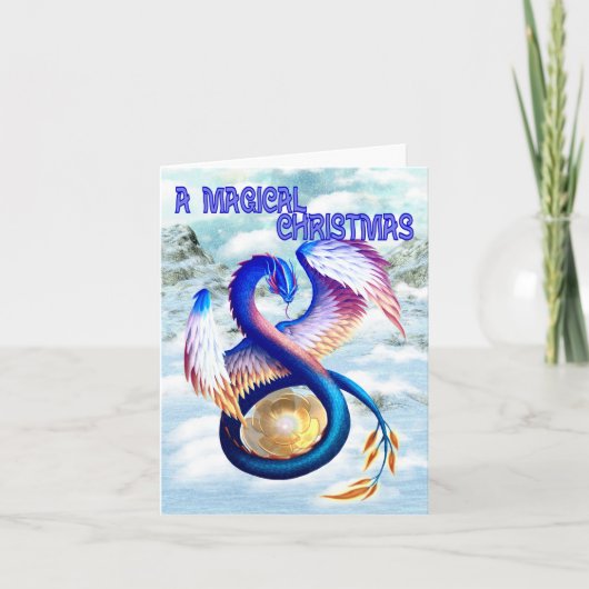 Dragon Christmas Design カード (正面)