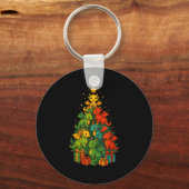 Dragon Christmas Tree Funny Dragon Xmas  キーホルダー (正面)