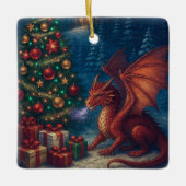 Dragon Christmas Tree Holiday セラミックオーナメント (正面)