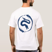Dragon Circle in dark Dark Blue Tシャツ (裏面)