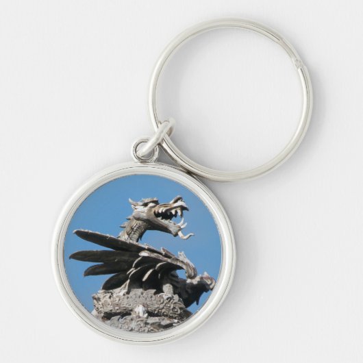 Dragon, City Hall Cardiff, Wales, UK キーホルダー (正面)