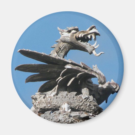 Dragon, City Hall Cardiff, Wales, UK マグネット (正面)