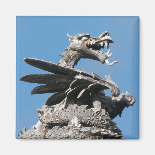 Dragon, City Hall Cardiff, Wales, UK マグネット (正面)
