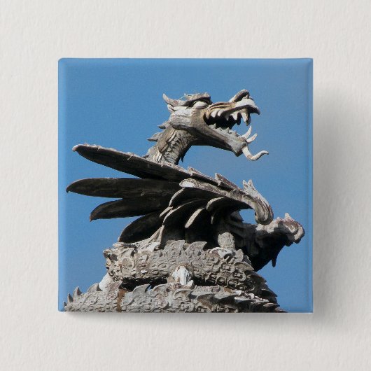 Dragon, City Hall Cardiff, Wales, UK 缶バッジ (正面)