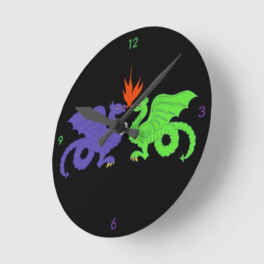 Dragon Clock ラウンド壁時計 (傾斜)