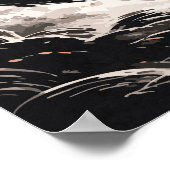 Dragon Coil over a Red Eclipse - Japanese Art ポスター (角)