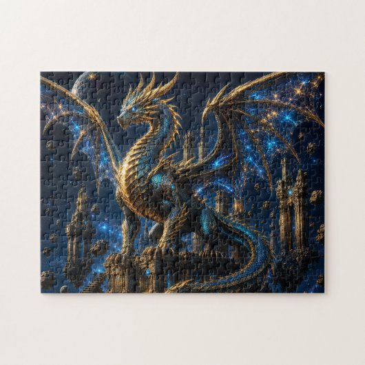 Dragón Cósmico — Guardián de las Estrellas ジグソーパズル (横)