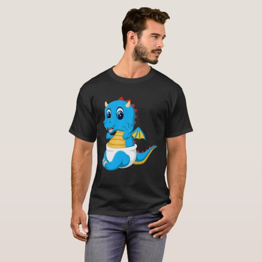 dragon cute baby China Tシャツ (正面フル)