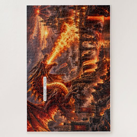 Dragon de Feu – Royaume Volcanique ジグソーパズル (縦)