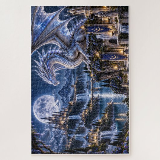 Dragon de la Lune – Royaume Lunaire Enchanté ジグソーパズル (縦)