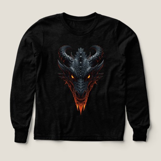 Dragon Dominion – Luxury Power Dragon Black T-Shir (デザイン正面)