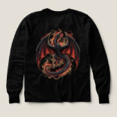 Dragon Dominion – Luxury Power Dragon Black T-Shir (デザイン背面)