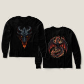 Dragon Dominion – Luxury Power Dragon Black T-Shir (デザイン 正面＆背面)