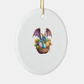 Dragon Easter Day Loves Collecting Easter Eggs Dra セラミックオーナメント (右)