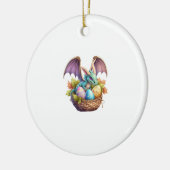 Dragon Easter Day Loves Collecting Easter Eggs Dra セラミックオーナメント (左)