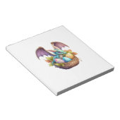 Dragon Easter Day Loves Collecting Easter Eggs Dra ノートパッド (アングル)