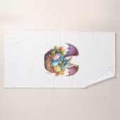 Dragon Easter Day Loves Collecting Easter Eggs Dra バスタオル (バスタオル)