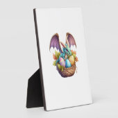 Dragon Easter Day Loves Collecting Easter Eggs Dra フォトプラーク (側面)