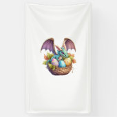 Dragon Easter Day Loves Collecting Easter Eggs Dra 横断幕 (縦)