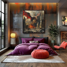 Dragón en Ruinas: Impresionista y Realista ポスター