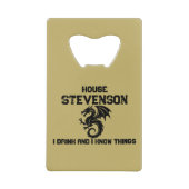 Dragon Family Logo  クレジットカード栓抜き (正面)