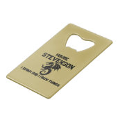 Dragon Family Logo  クレジットカード栓抜き (正面アングル)