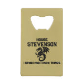 Dragon Family Logo  クレジットカード栓抜き (裏面)