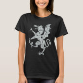 Dragon Fantasy Mandala Fairy Tale Wings Tシャツ (正面)
