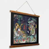 Dragon Fights Tiger, Toyokuni, Ukiyo-e 吊り下げ型タペストリー (傾斜あり)
