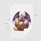Dragon Girl Lover Collecting Easter Eggs - Kids Cu ゴルフタオル (インサイチュ)
