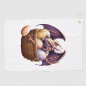 Dragon Girl Lover Collecting Easter Eggs - Kids Cu ゴルフタオル (横)