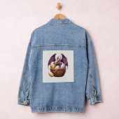 Dragon Girl Lover Collecting Easter Eggs - Kids Cu デニムジャケット (ハンガー)