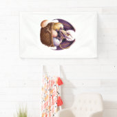 Dragon Girl Lover Collecting Easter Eggs - Kids Cu 横断幕 (インサイチュ)