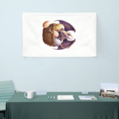 Dragon Girl Lover Collecting Easter Eggs - Kids Cu 横断幕 (トレードショー)