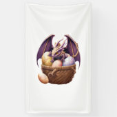 Dragon Girl Lover Collecting Easter Eggs - Kids Cu 横断幕 (縦)