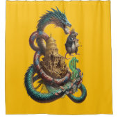 Dragon Guard Shower Curtain – Mystical Power シャワーカーテン (正面)