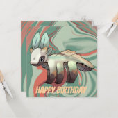 Dragon, Happy Birthday カード (正面/裏面インサイチュ)