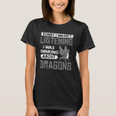 Dragon Head  Cute Fantasy Creature Tシャツ (正面)