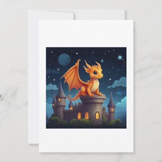 dragon illustration 招待状 (正面)