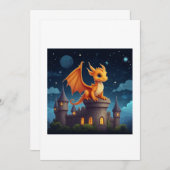 dragon illustration 招待状 (正面/裏面)