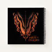 Dragon in Flames Behind Sword ノートブック (裏面)