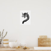 Dragon in Tattoo Style ポスター (キッチン)