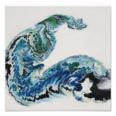 Dragon in the Waves – 抽象的な海のデザイン フォトプリント (正面)