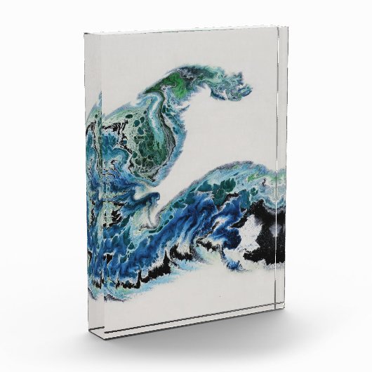 Dragon in the Waves – Abstract Ocean  フォトブロック (左)